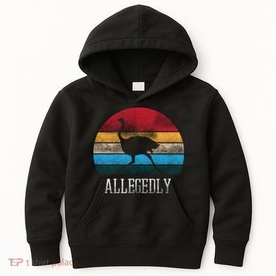 Allegedly Ostrich Lover Vintage Kids Hoodie