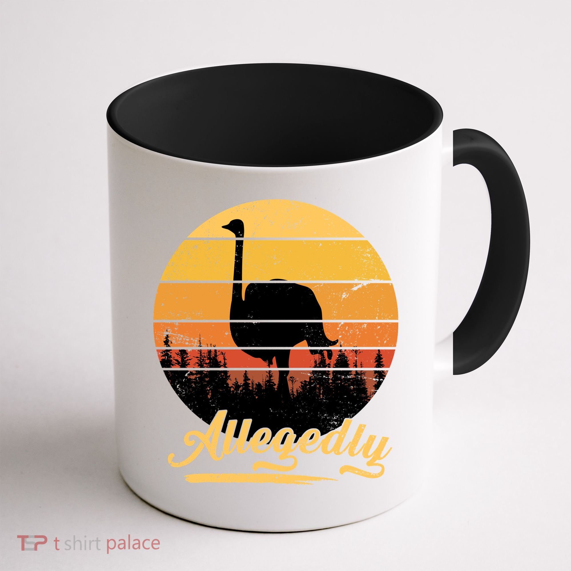 Allegedly Ostrich Retro Coffee Mug