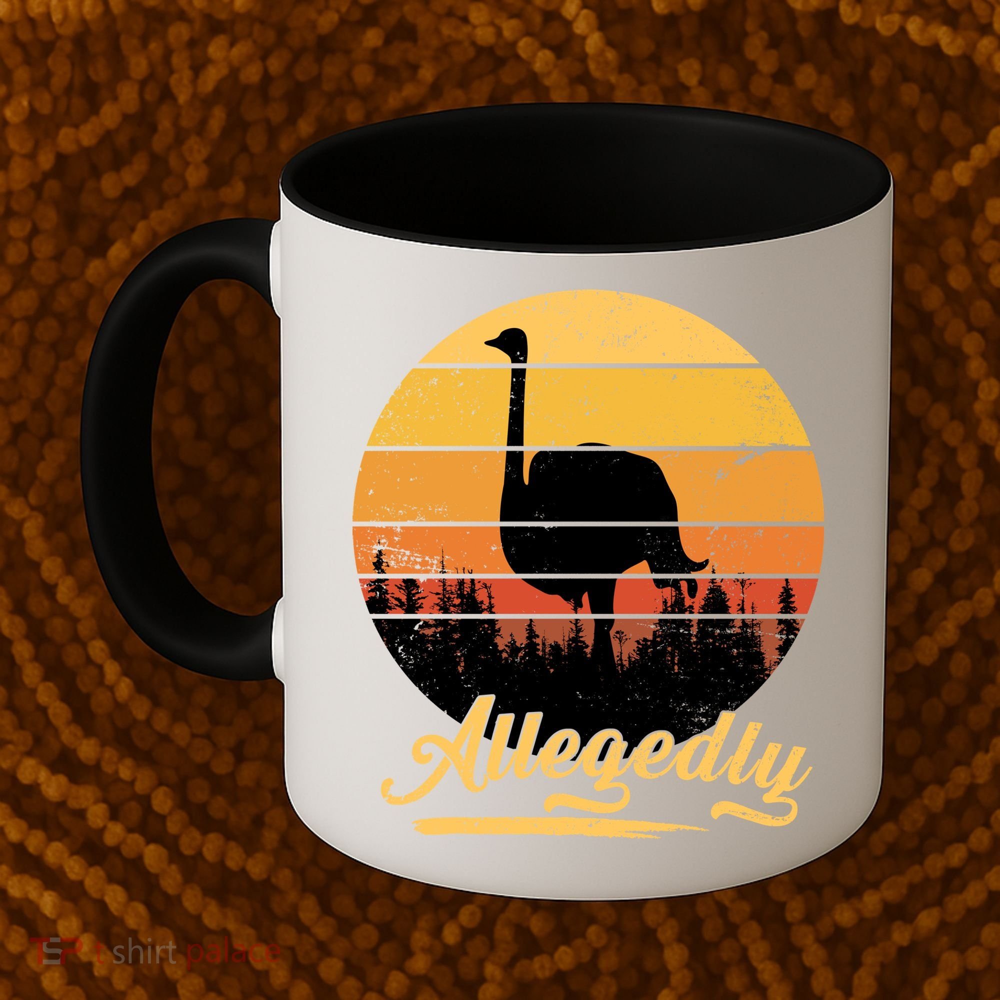 Allegedly Ostrich Retro Coffee Mug