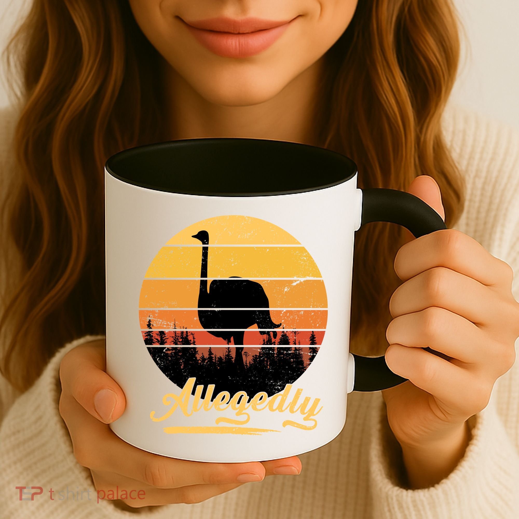 Allegedly Ostrich Retro Coffee Mug