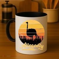 Allegedly Ostrich Retro Coffee Mug thumb 4