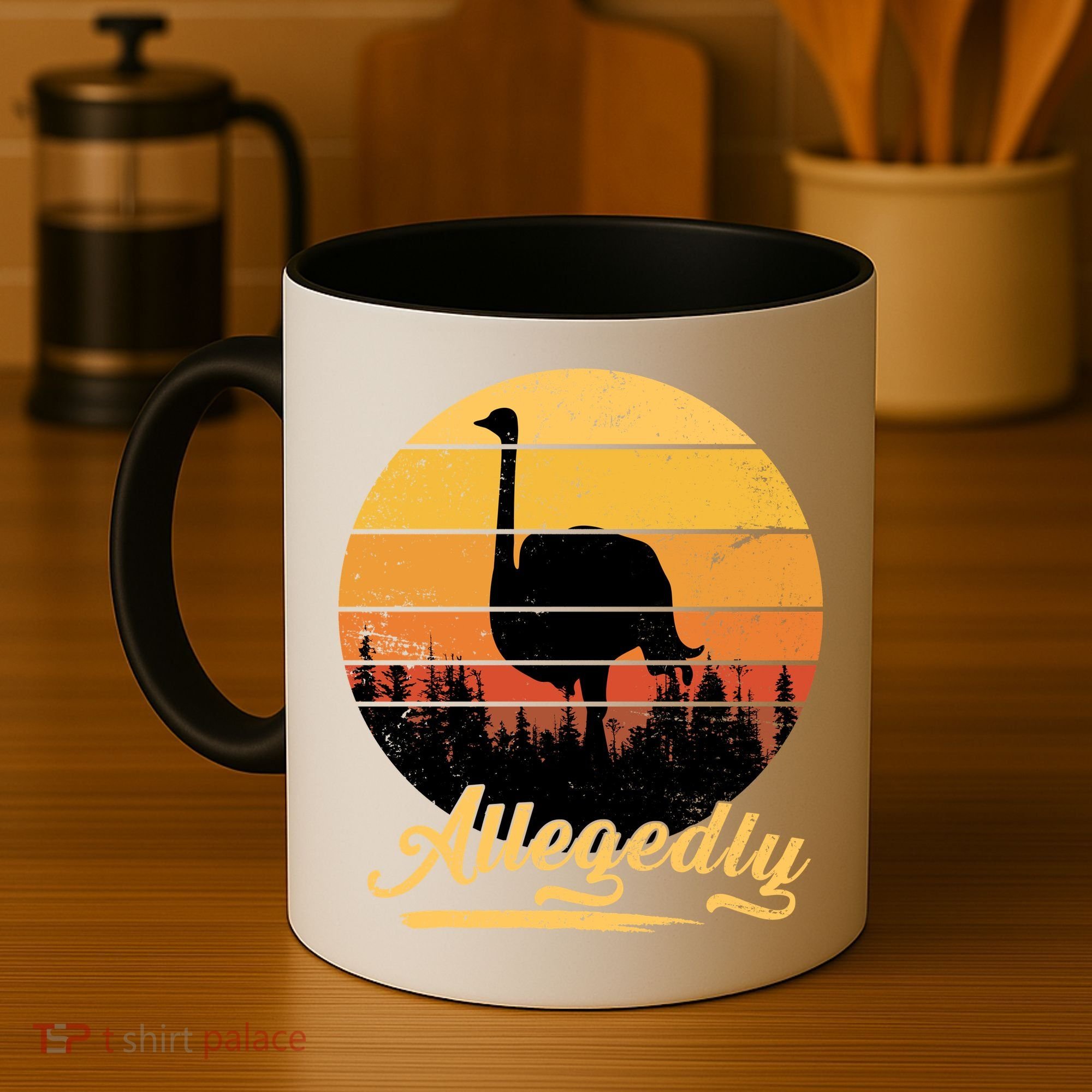 Allegedly Ostrich Retro Coffee Mug