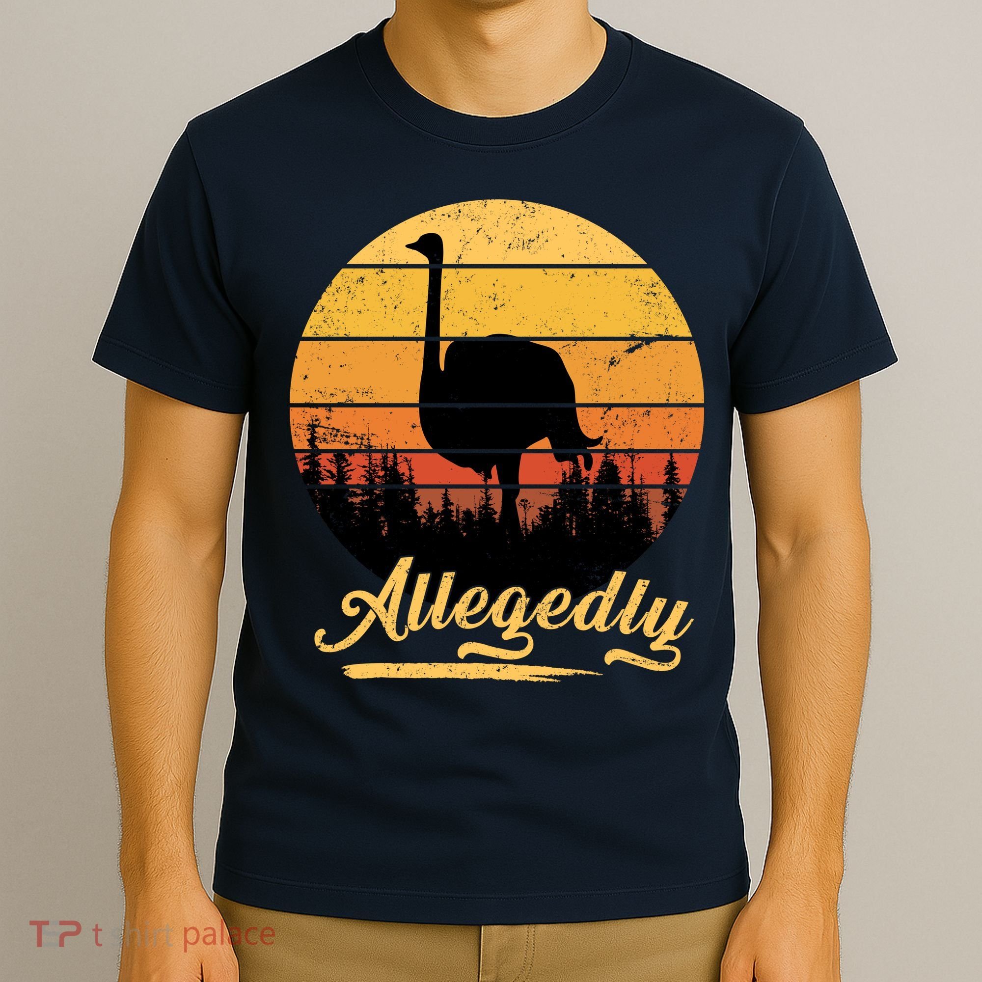 Allegedly Ostrich Retro T-Shirt
