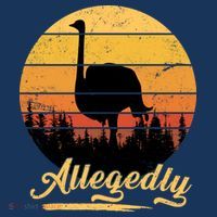 Allegedly Ostrich Retro Mousepad thumb 1