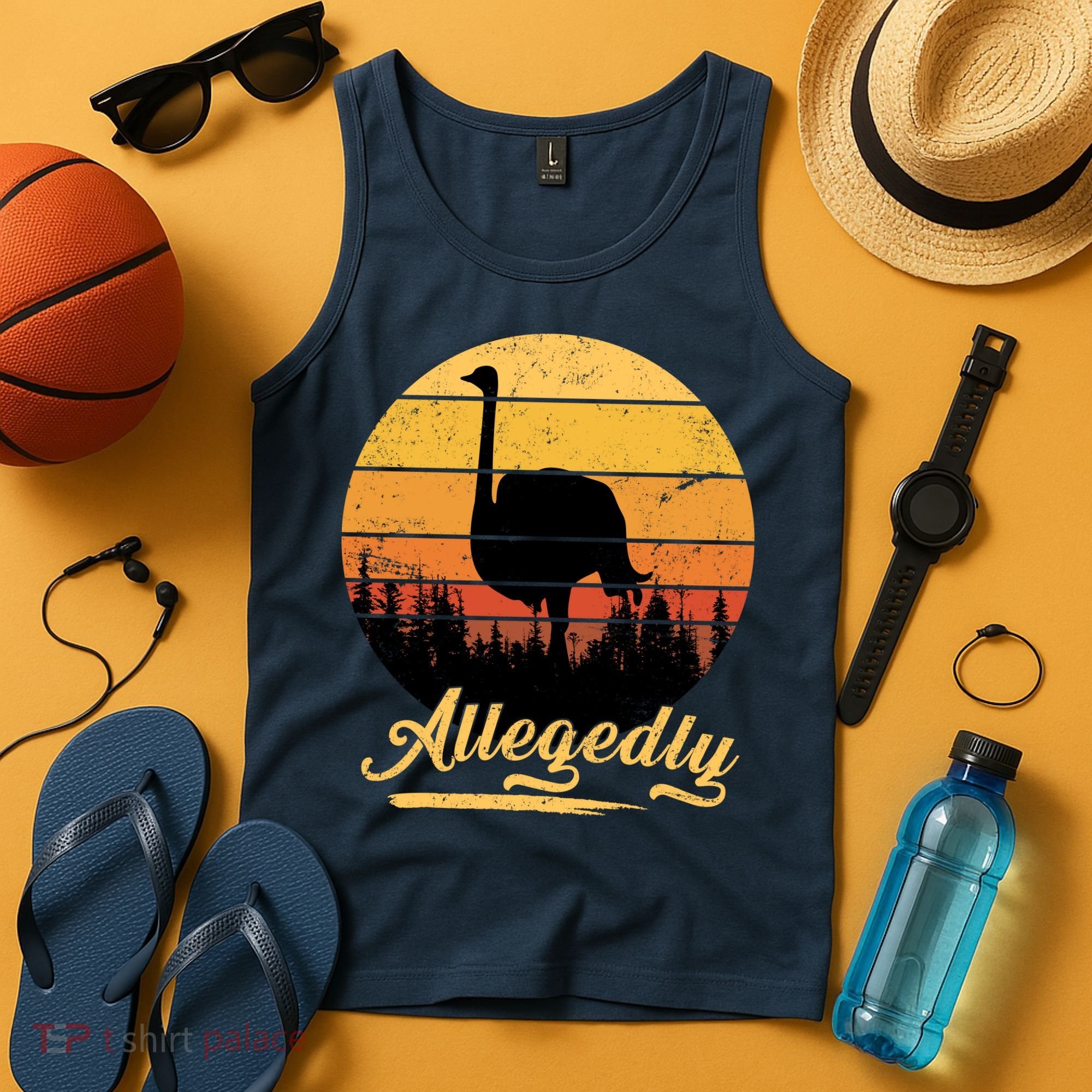 Allegedly Ostrich Retro Tank Top