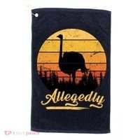 Allegedly Ostrich Retro Golf Towel thumb 0