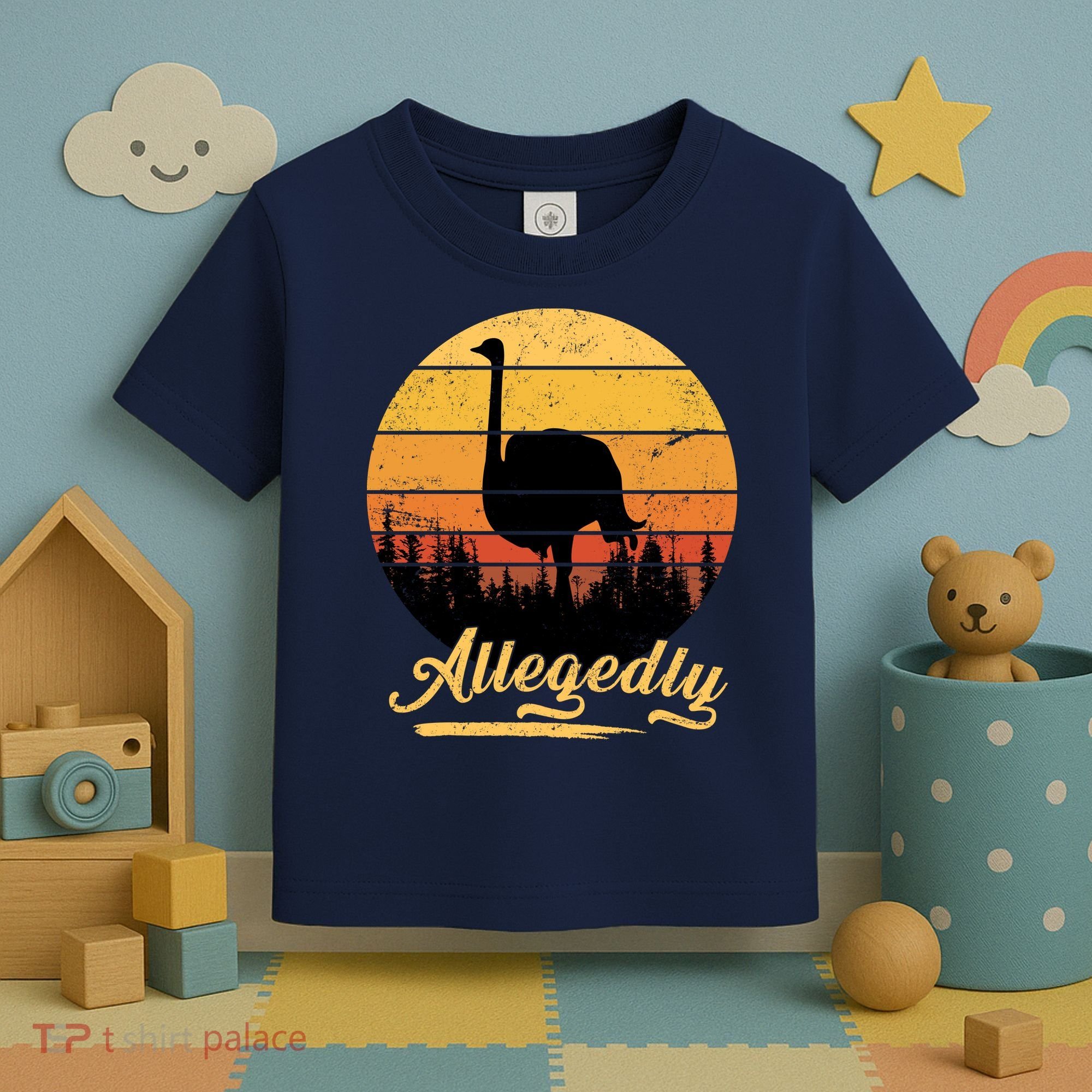 Allegedly Ostrich Retro Toddler T-Shirt