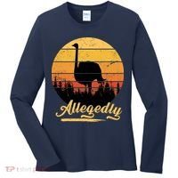 Allegedly Ostrich Retro Women's Long Sleeve Shirt thumb 0