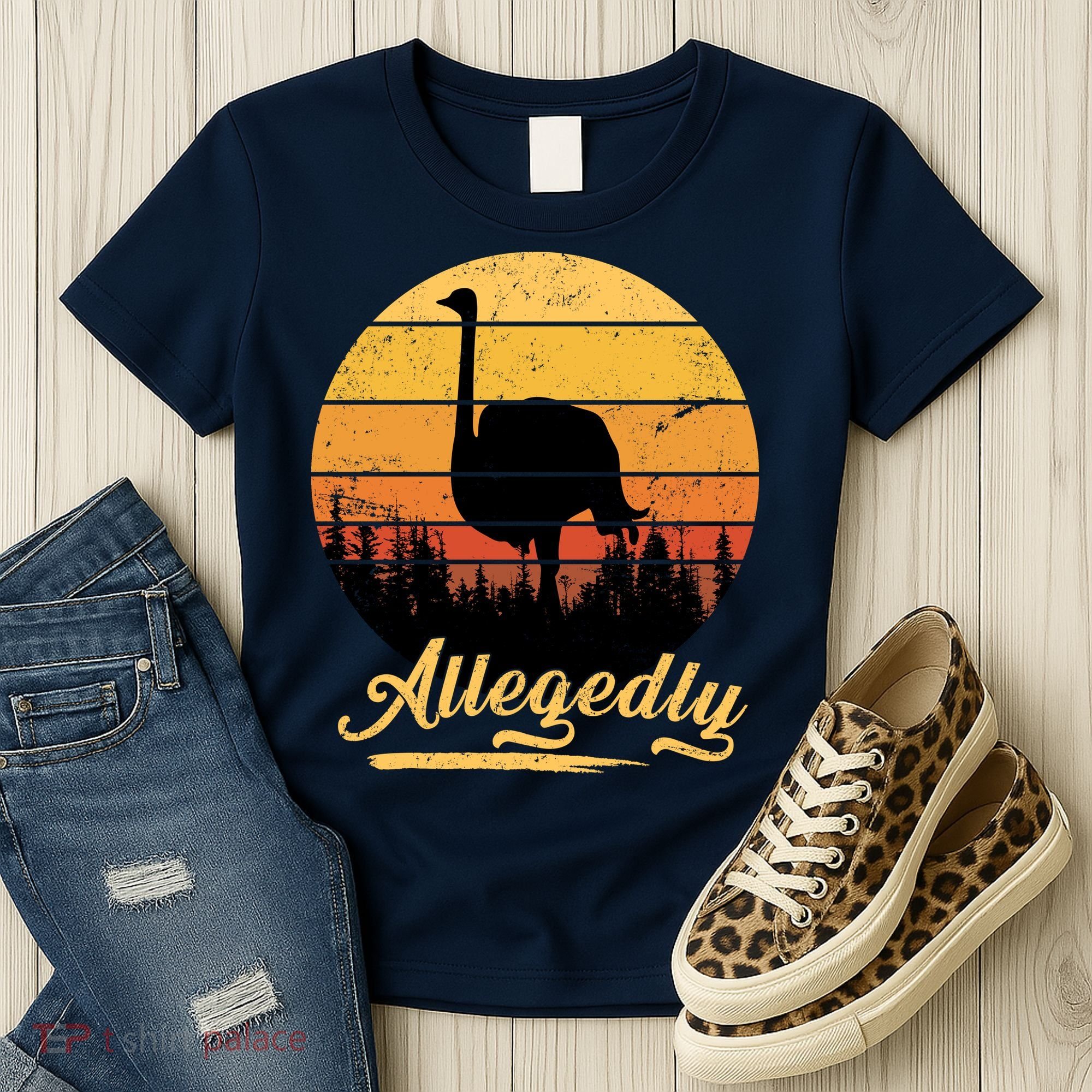 Allegedly Ostrich Retro Women's T-Shirt