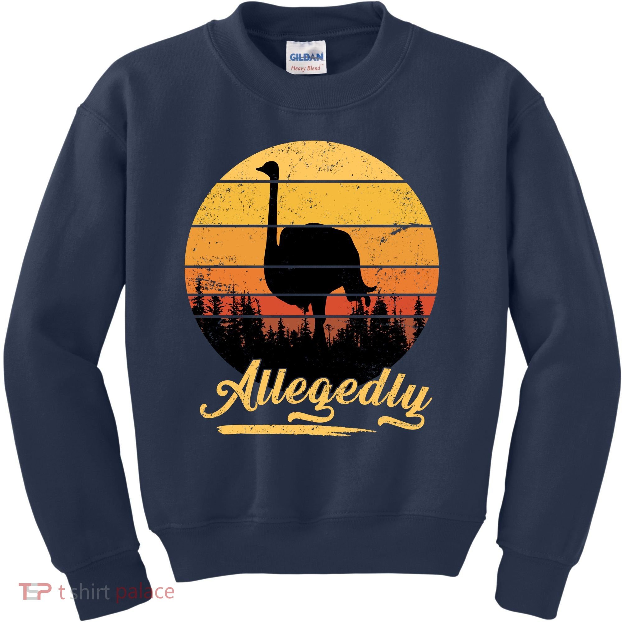 Allegedly Ostrich Retro Kids Sweatshirt