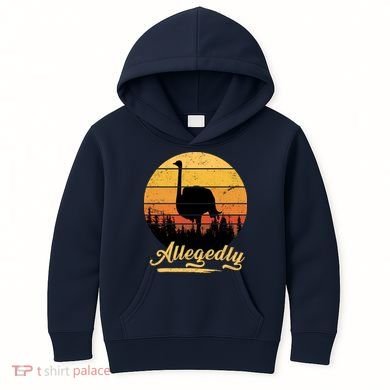 Allegedly Ostrich Retro Kids Hoodie