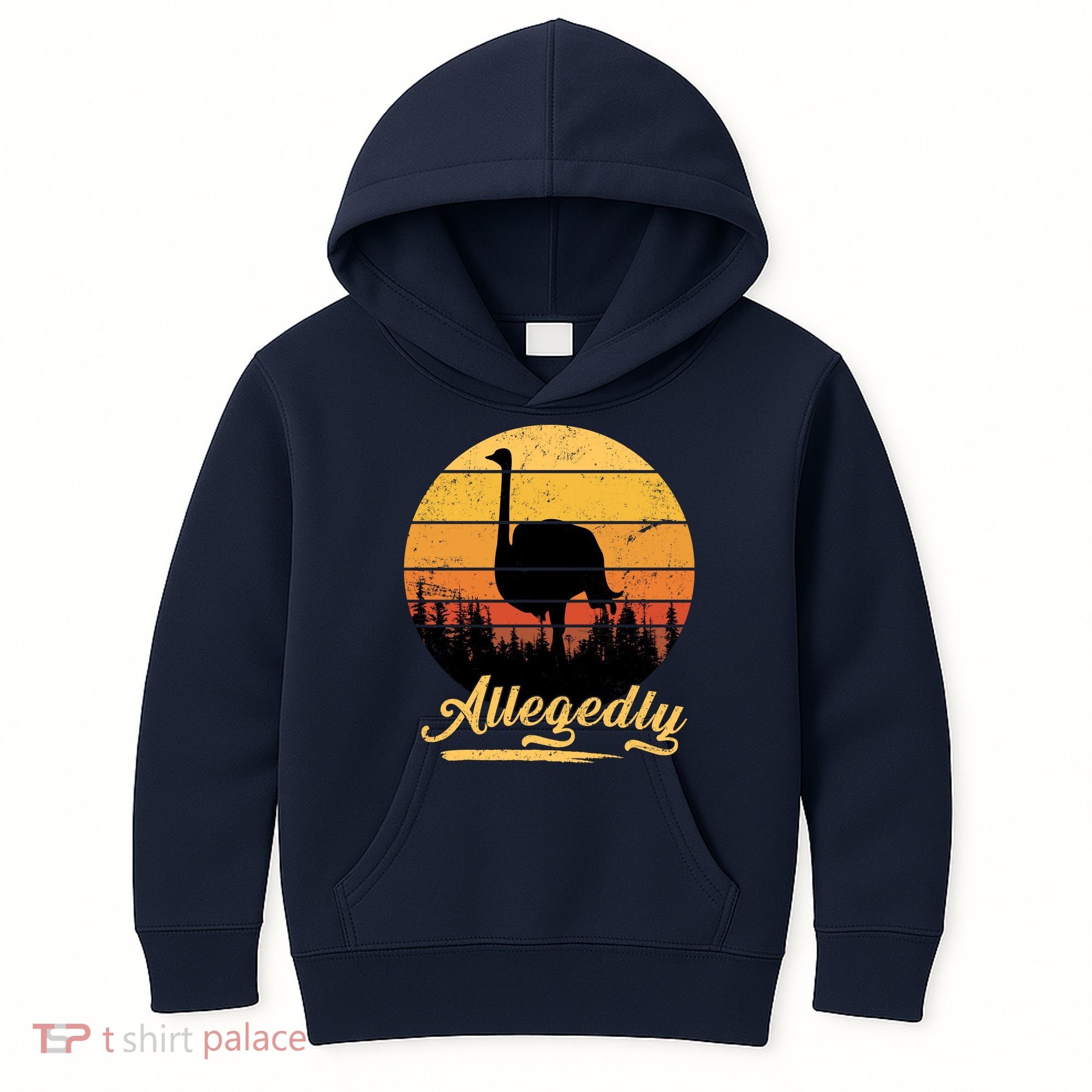 Allegedly Ostrich Retro Kids Hoodie