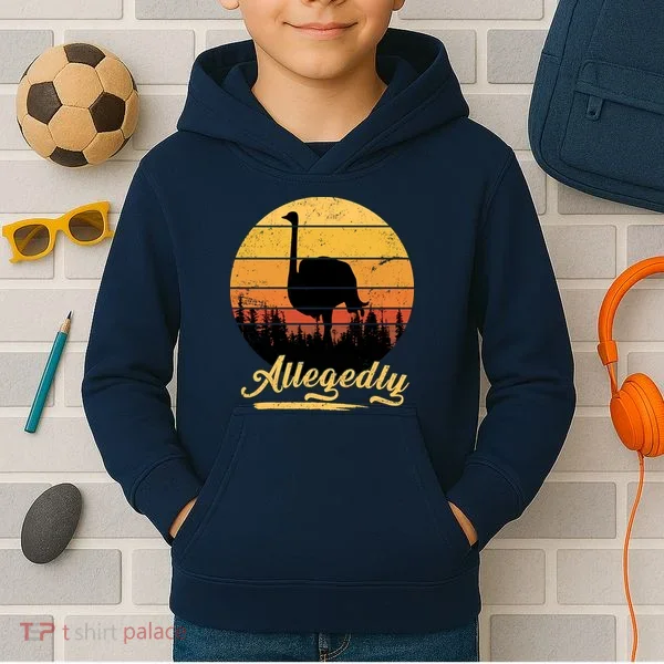 Allegedly Ostrich Retro Kids Hoodie