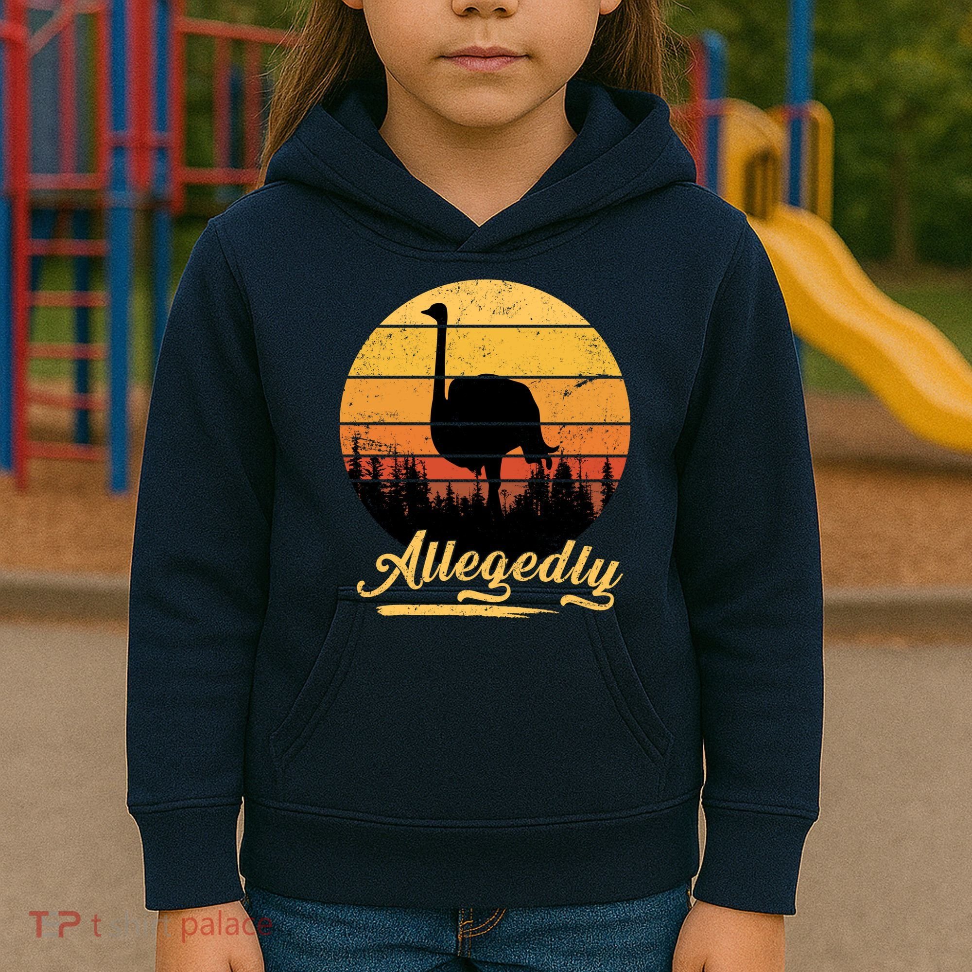 Allegedly Ostrich Retro Kids Hoodie