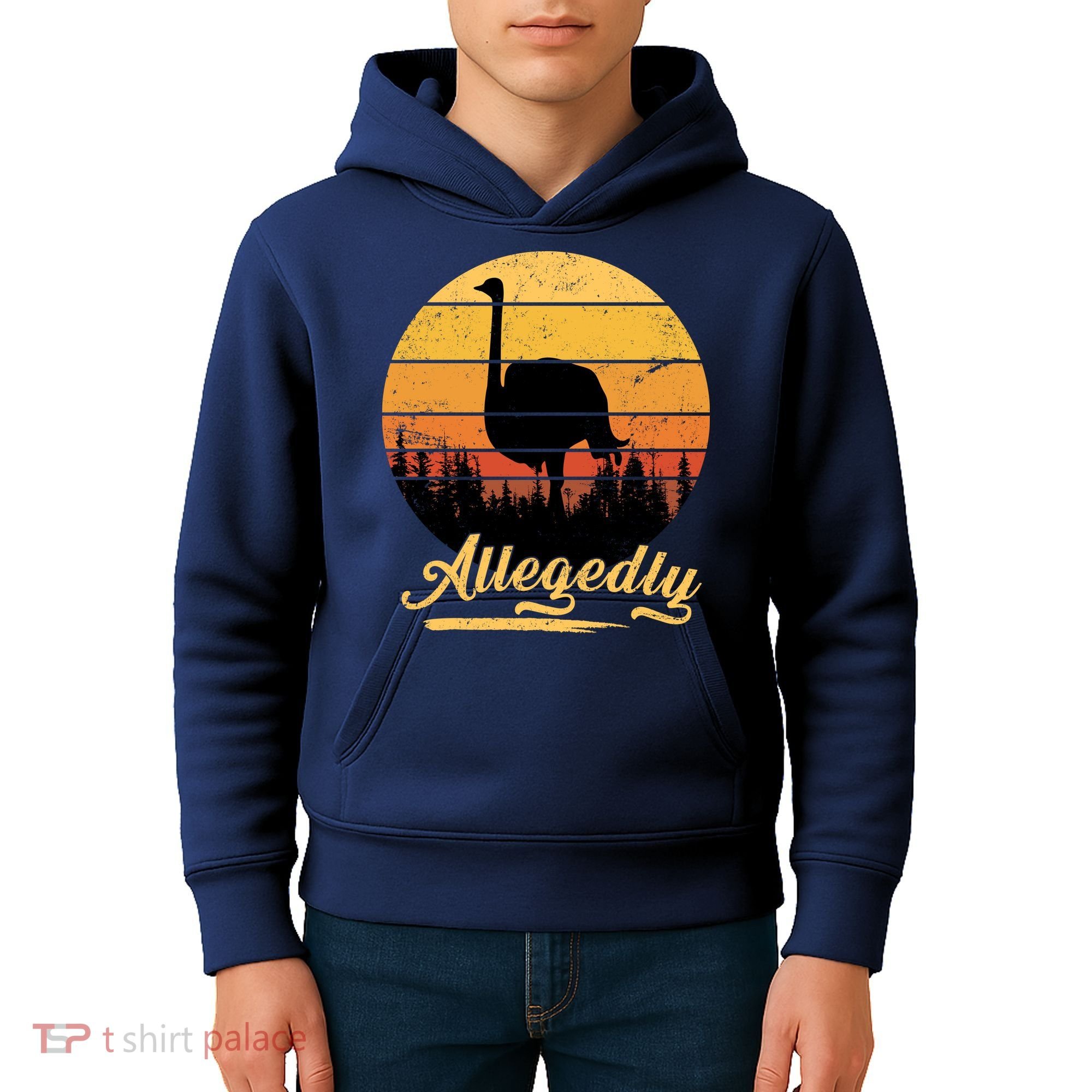 Allegedly Ostrich Retro Kids Hoodie