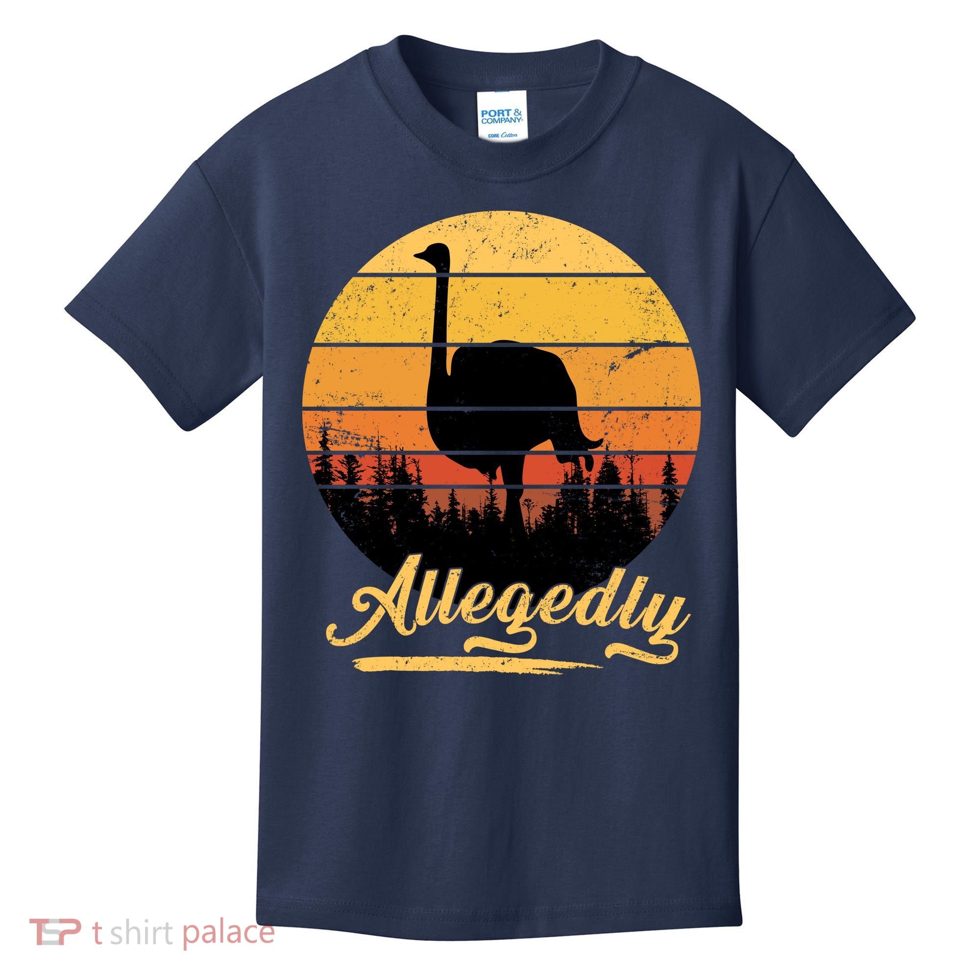 Allegedly Ostrich Retro Kids T-Shirt