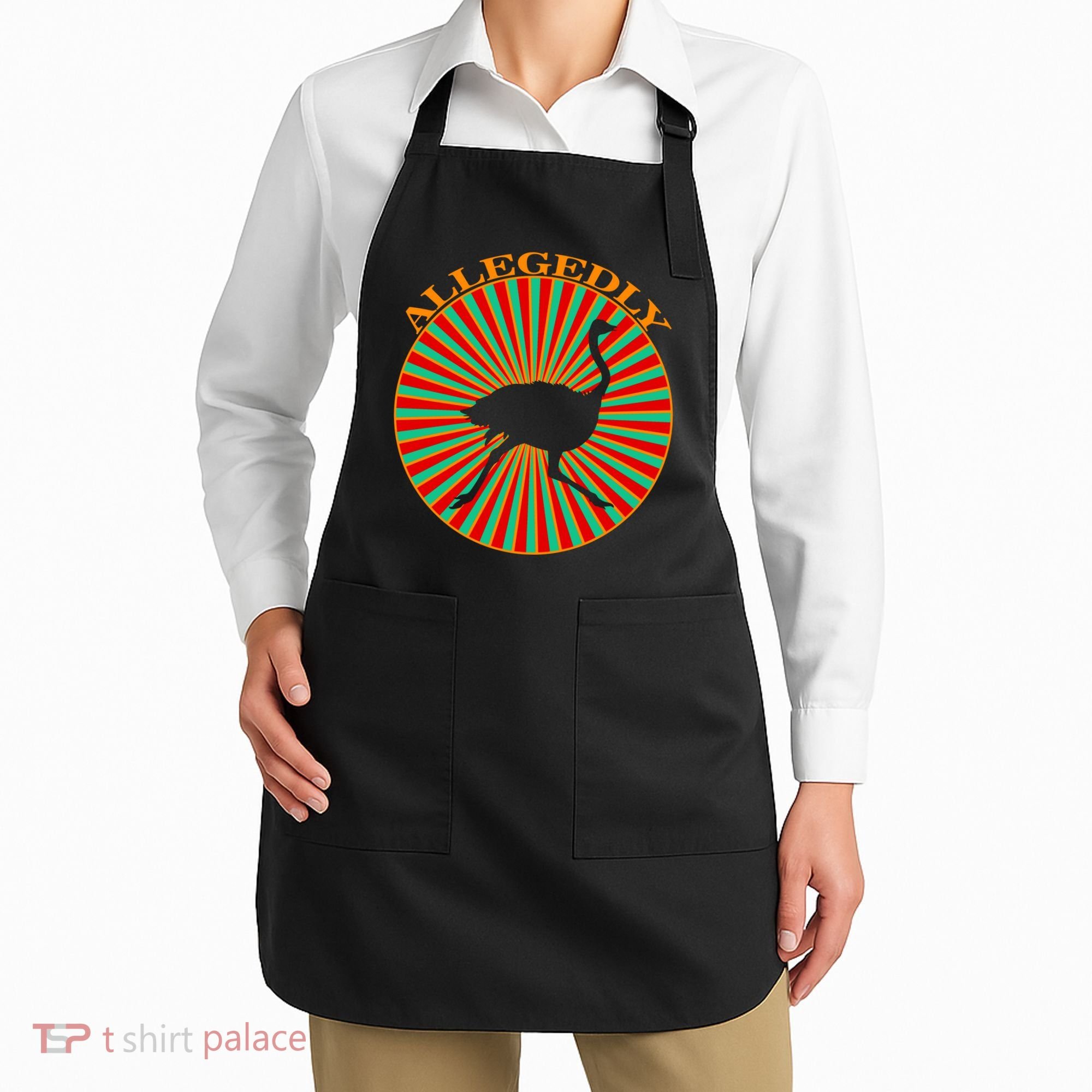 Allegedly Ostrich Retro Bird  Apron