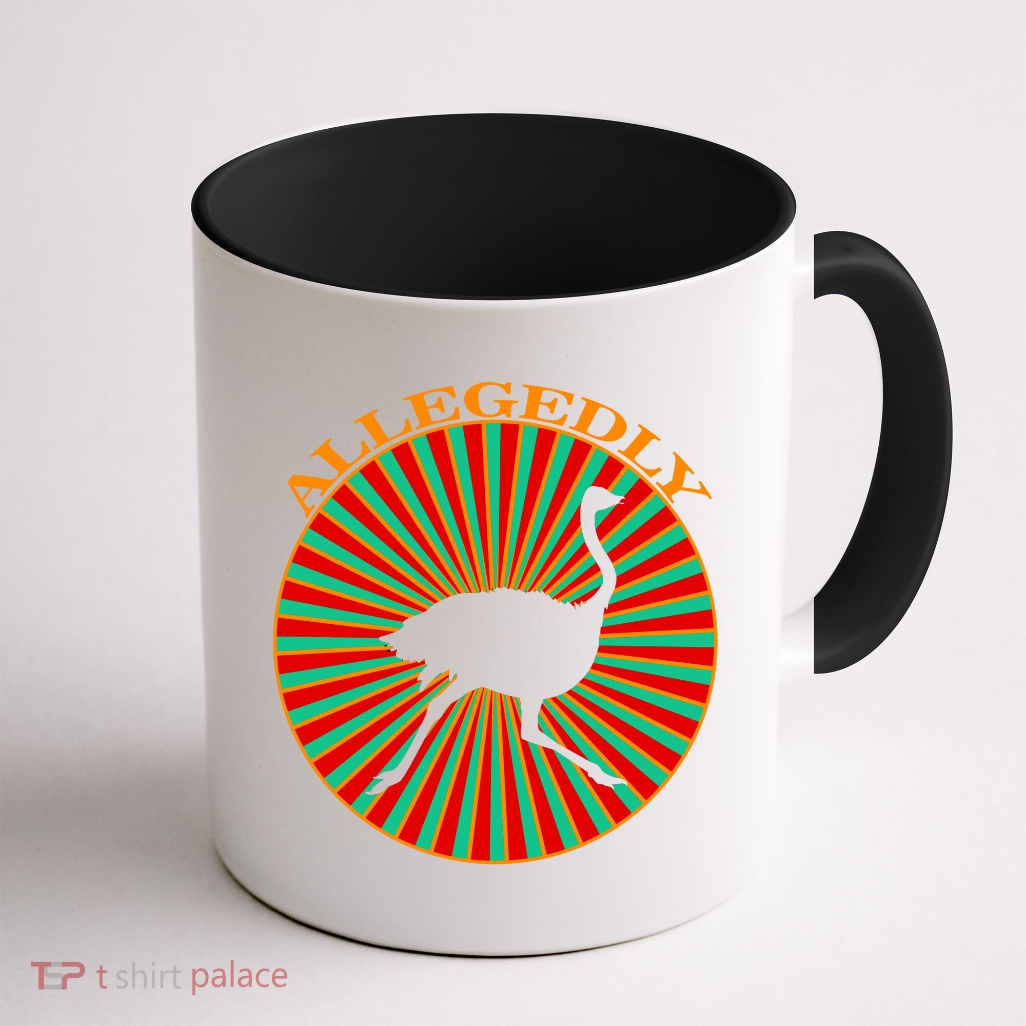 Allegedly Ostrich Retro Bird  Coffee Mug