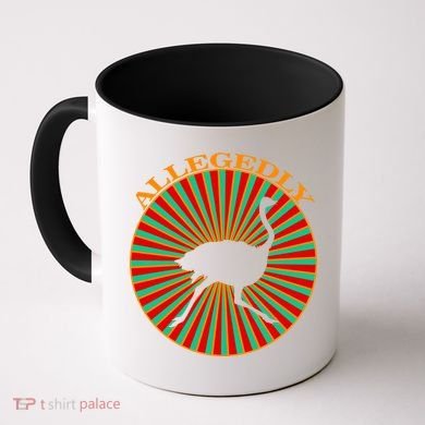 Allegedly Ostrich Retro Bird  Coffee Mug