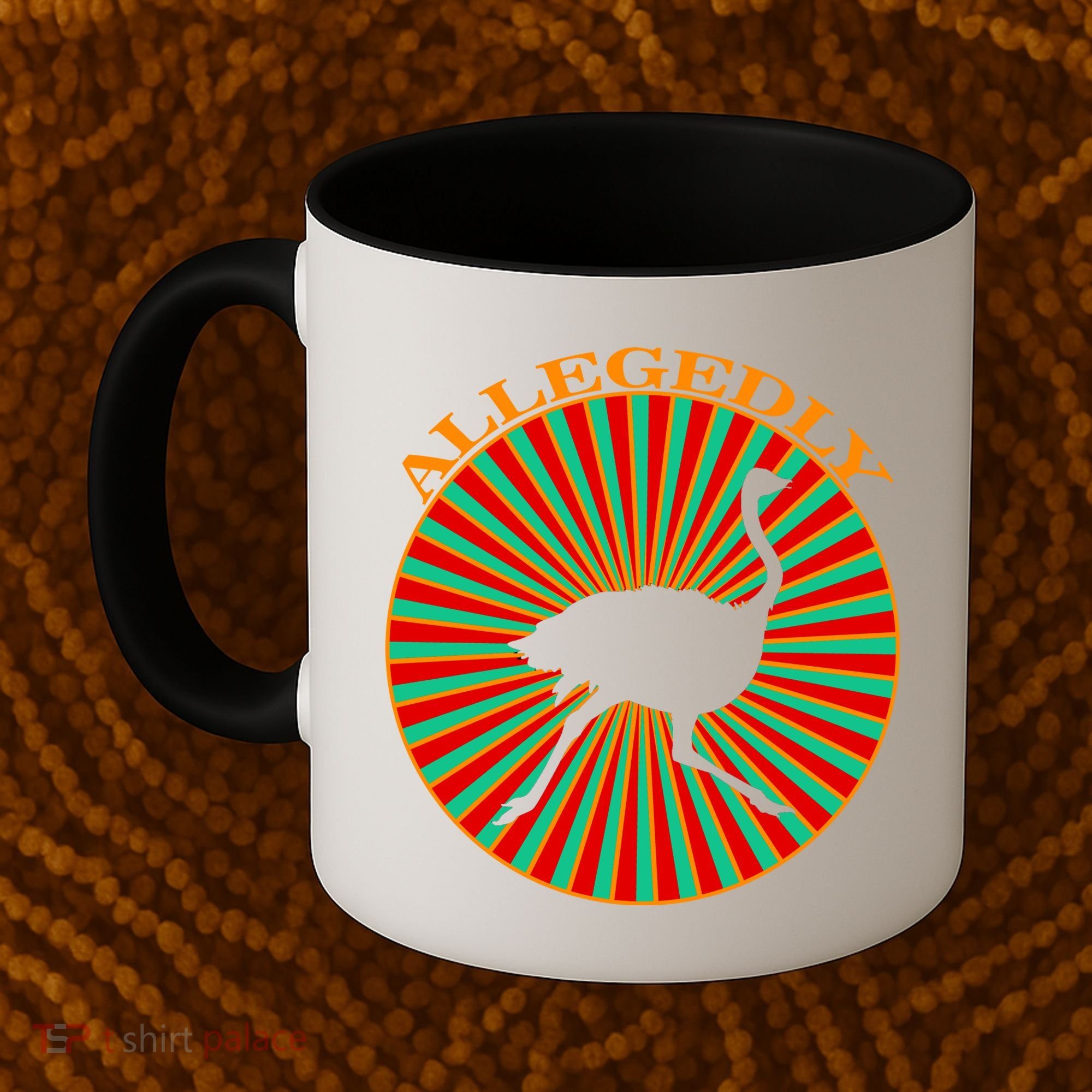 Allegedly Ostrich Retro Bird  Coffee Mug