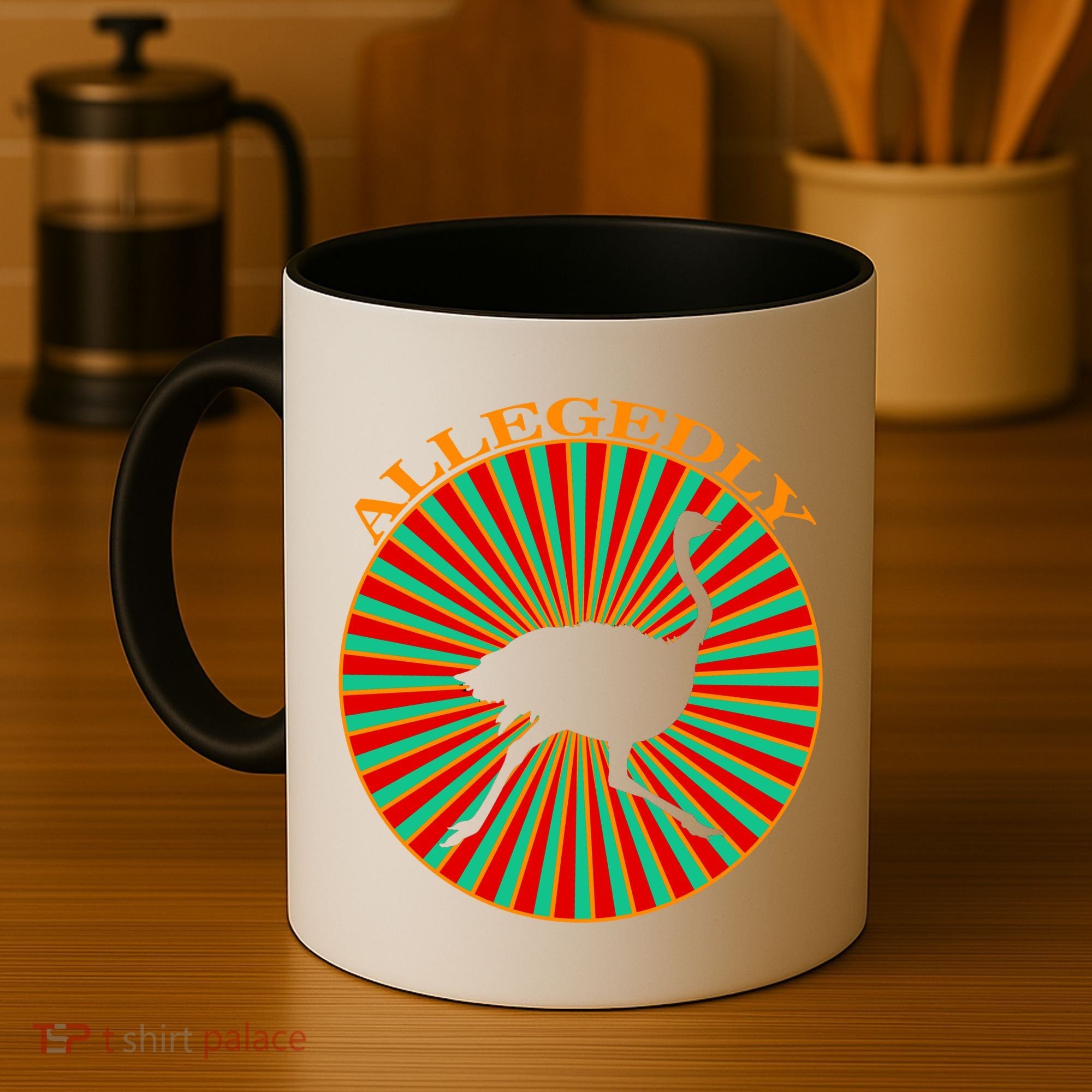 Allegedly Ostrich Retro Bird  Coffee Mug