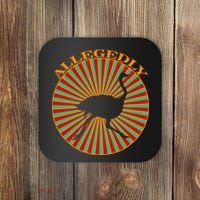 Allegedly Ostrich Retro Bird  Coaster thumb 0