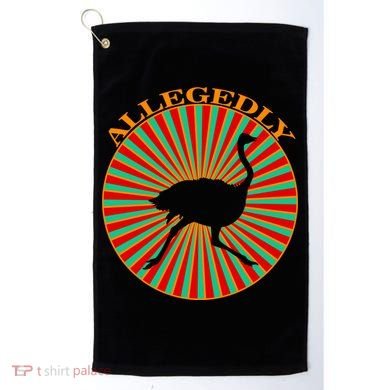 Allegedly Ostrich Retro Bird  Golf Towel