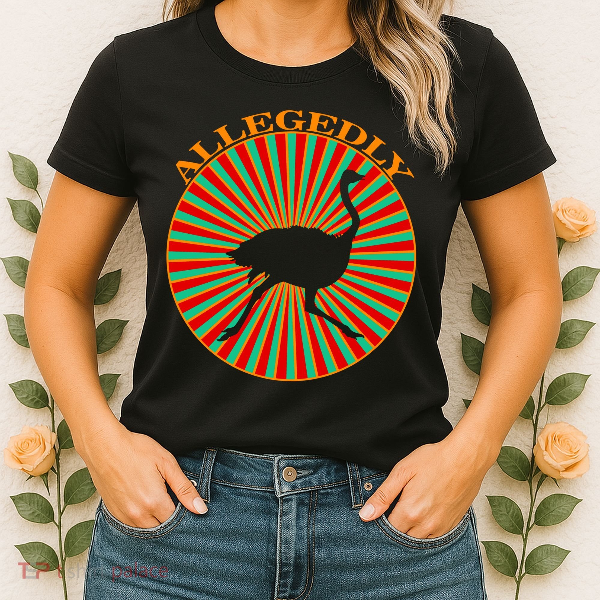 Allegedly Ostrich Retro Bird  Women's T-Shirt
