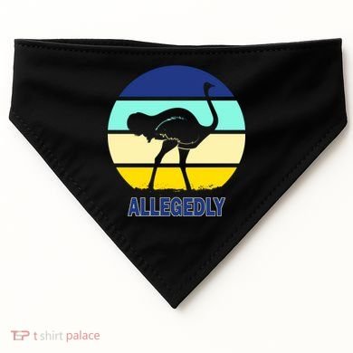 Allegedly Ostrich Retro Logo USA-Made Doggie Bandana