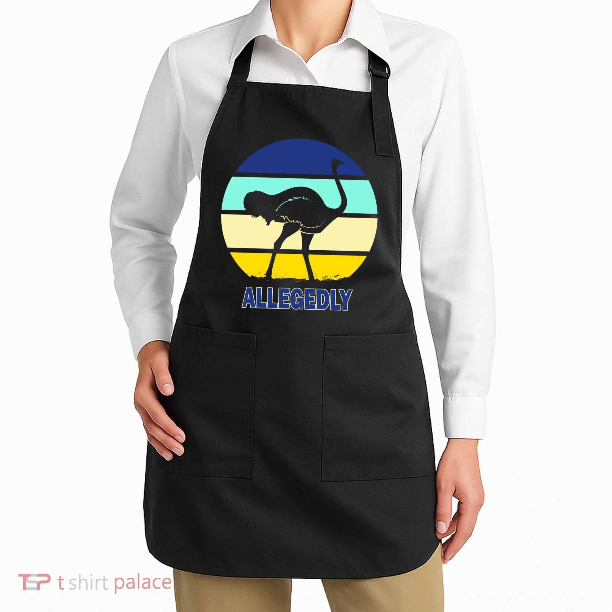 Allegedly Ostrich Retro Logo Apron