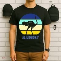 Allegedly Ostrich Retro Logo T-Shirt thumb 6