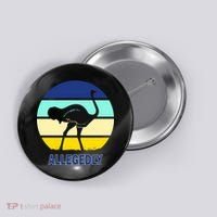 Allegedly Ostrich Retro Logo Button thumb 0