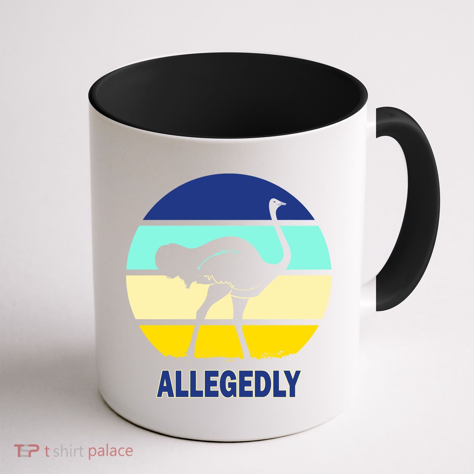 Allegedly Ostrich Retro Logo Coffee Mug