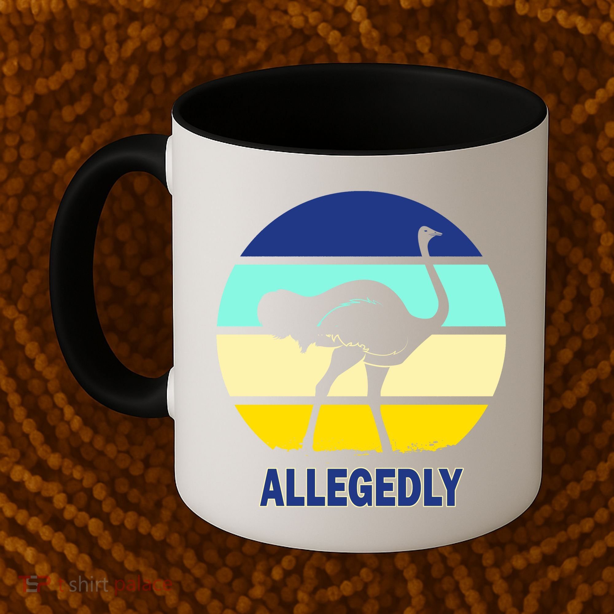 Allegedly Ostrich Retro Logo Coffee Mug
