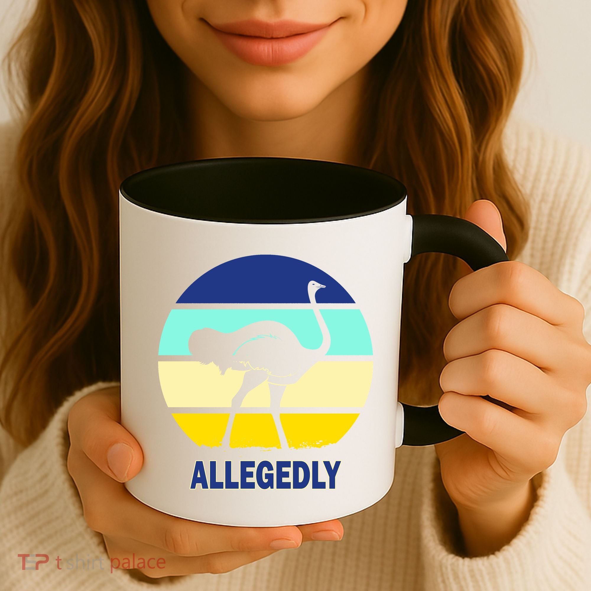 Allegedly Ostrich Retro Logo Coffee Mug