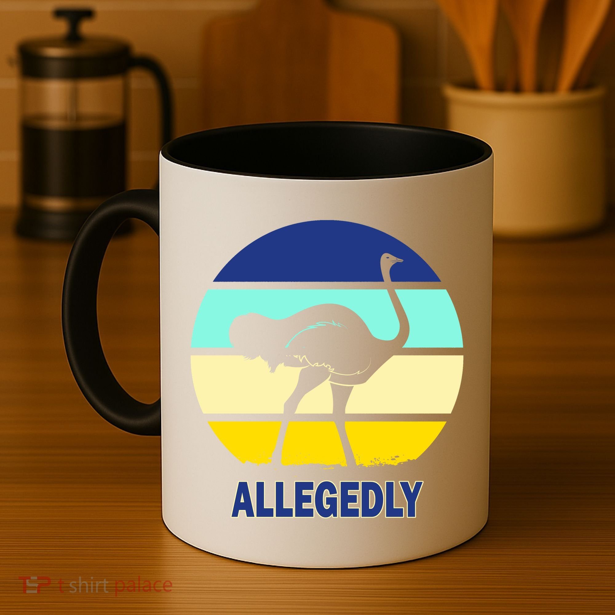 Allegedly Ostrich Retro Logo Coffee Mug