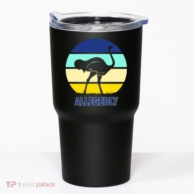 Allegedly Ostrich Retro Logo Tumbler