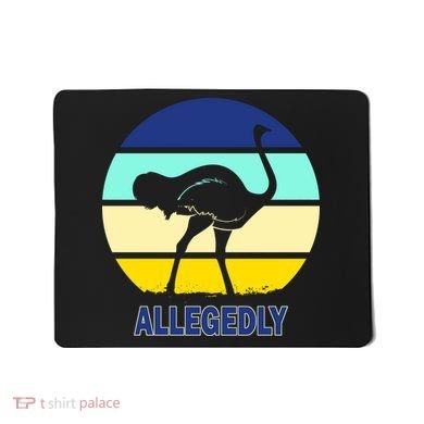 Allegedly Ostrich Retro Logo Mousepad