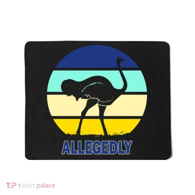 Allegedly Ostrich Retro Logo Mousepad