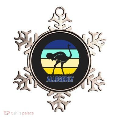 Allegedly Ostrich Retro Logo Ornament