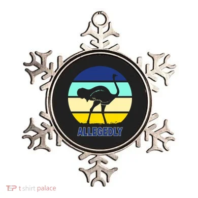 Allegedly Ostrich Retro Logo Ornament
