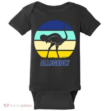 Allegedly Ostrich Retro Logo Baby Bodysuit
