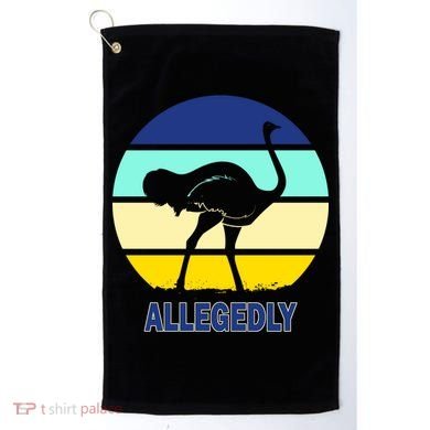 Allegedly Ostrich Retro Logo Golf Towel