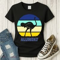 Allegedly Ostrich Retro Logo Women's T-Shirt thumb 3