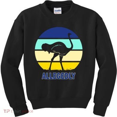 Allegedly Ostrich Retro Logo Kids Sweatshirt