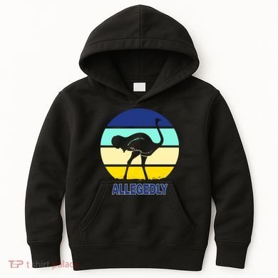Allegedly Ostrich Retro Logo Kids Hoodie