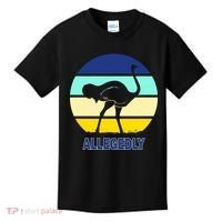 Allegedly Ostrich Retro Logo Kids T-Shirt thumb 0