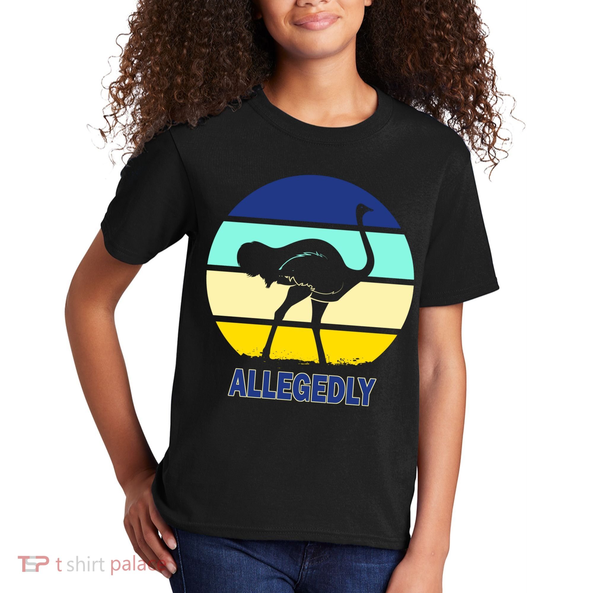 Allegedly Ostrich Retro Logo Kids T-Shirt