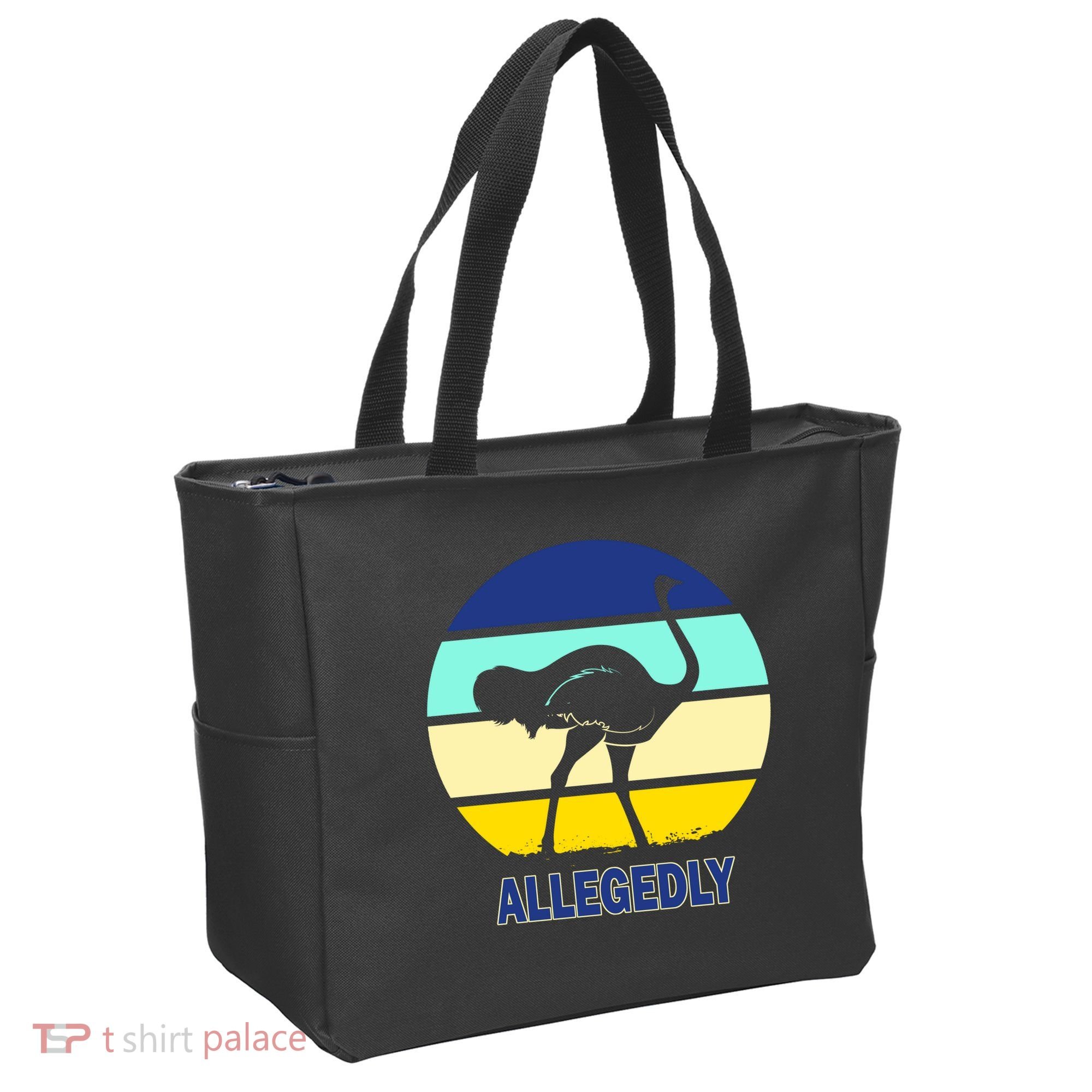 Allegedly Ostrich Retro Logo Tote Bag