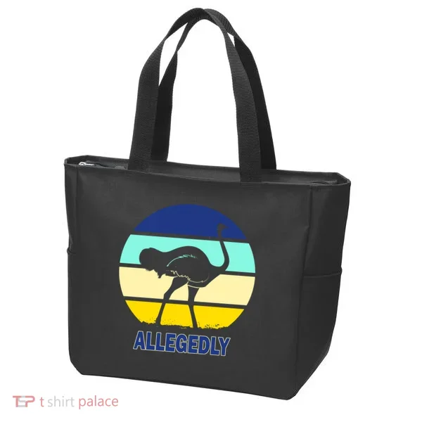 Allegedly Ostrich Retro Logo Tote Bag